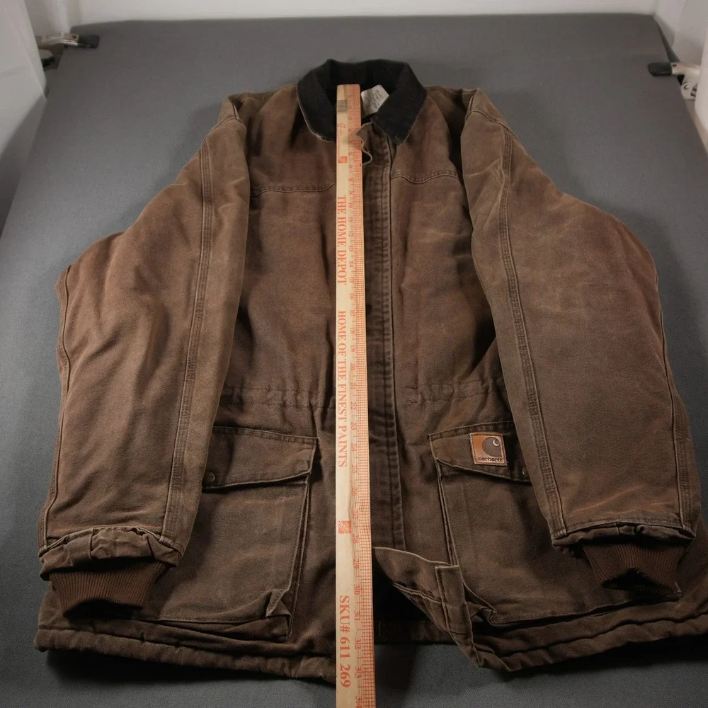 90's USA Carhartt CQ7182 Arctic Quilt-Lined Duck Men Chore Work Coat L Utility